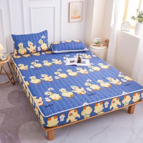 Cotton Covered Anti Slip Cartoon Bedspread (Option: Queuing duck-180x220cm)