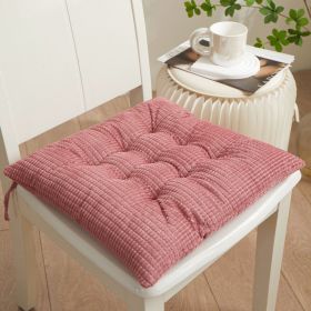 Office Desk And Chair Corn Nine-pin Solid Color Cushion (Option: Watermelon Red-40x40x7cm)