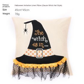 Applique Pillow Case Living Room Sofa Party Pillow (Option: Lace Wizard's Hat-45x45cm)