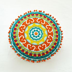 Moroccan Ethnic Style Hand-embroidered Round Pillow Cover (Option: 45cm Single Pillowcase-Alisa E)