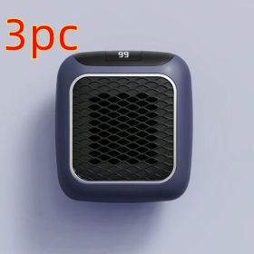 Mini Fan Heater Wall-mounted Dormitory Warm Artifact (Option: Blue-American Standard-3PCS)