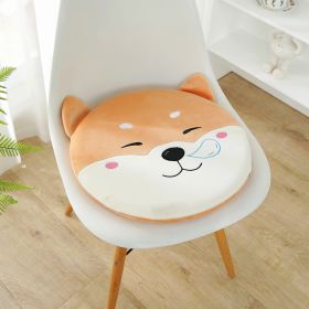 Cute Cow Toy Plush Cartoon Sofa Office Waist Cushion Bed Head Backrest Cushion (Option: Shiba Inu-40x40x4cm)