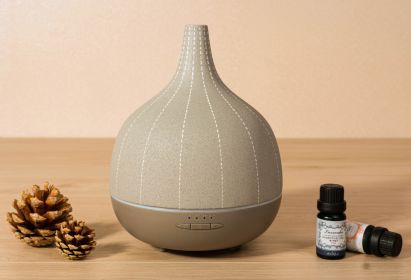 Handmade Cement Atomization Mute Humidifier Household Mini Ultrasonic Aroma Diffuser (Option: Gray-British Standard)