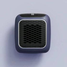 Mini Fan Heater Wall-mounted Dormitory Warm Artifact (Option: Blue-European Standard-1PCS)