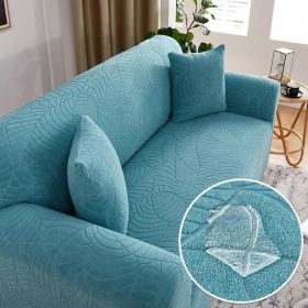 Sofa Cover Elastic All-inclusive Single Double Slipcover Dust Lazy Slipcover (Option: Green Blue-2seats145 185cm)