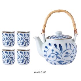 Porcelain Household Ceramic Kettle Tea Japanese Retro (Option: Rhynchophylla Kettle Suit)