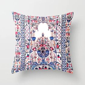 Ethnic Minimalist Style Sofa Cushion (Option: BZ3015 2-45x45cm)