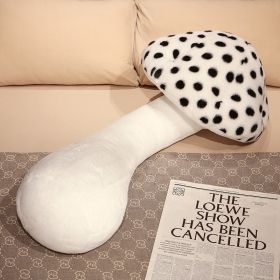 Cute Big Mushroom Shaped Leg Clip Sleeping Long Plush Pillow Living Room Backrest Pillow (Option: White-100cm1000g)