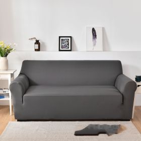 Sofa Cover All-inclusive Non-slip Sofa Slipcover Fabric Craft General (Option: Gray-Double)