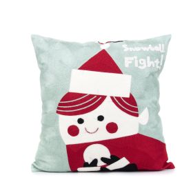 Household Supplies New Christmas Embroidery Pillow Case (Option: 45x45cm Without Pillow Core-Embroidery Christmas 2)