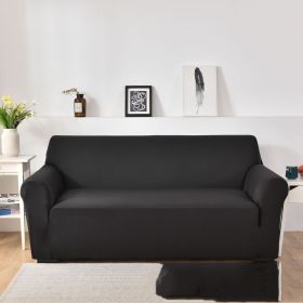 Sofa Cover All-inclusive Non-slip Sofa Slipcover Fabric Craft General (Option: Black-Double)