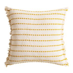 Minimalist Retro Home Pillow Cover (Option: White Background And Yellow-45x45cm Without Core)