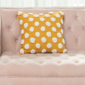 New Nordic Moroccan Tufted Dots Pillow Cover Home (Option: Yellow White-45x45cm)