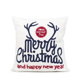 Household Supplies New Christmas Embroidery Pillow Case (Option: 45x45cm Without Pillow Core-Embroidery Christmas 6)