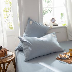 Pastoral Style Full Cotton Pillowcase (Option: Elegant Blue-30x50cm)