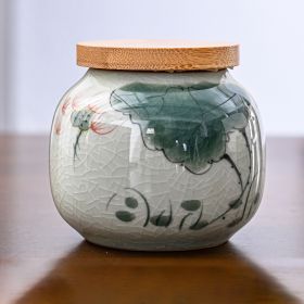 Hand Drawn Ge Kiln Tea Jar (Option: 09 Style)