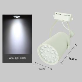 LED Track Spotlight Track Lamp 12 W18W Clothing Store Background Wall Open-mounted Slide Spotlight Super Bright (Option: Neutral Light-18W White Shell)