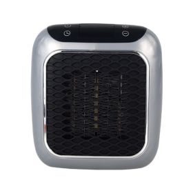 Mini Fan Heater Wall-mounted Dormitory Warm Artifact (Option: Gray-European Standard-1PCS)