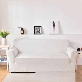 Sofa Cover All-inclusive Non-slip Sofa Slipcover Fabric Craft General (Option: White-Four People)